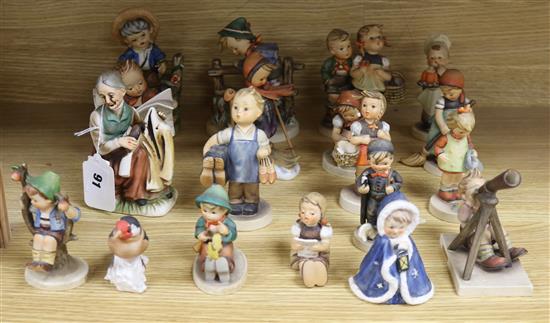 A collection of Hummel figures (19)